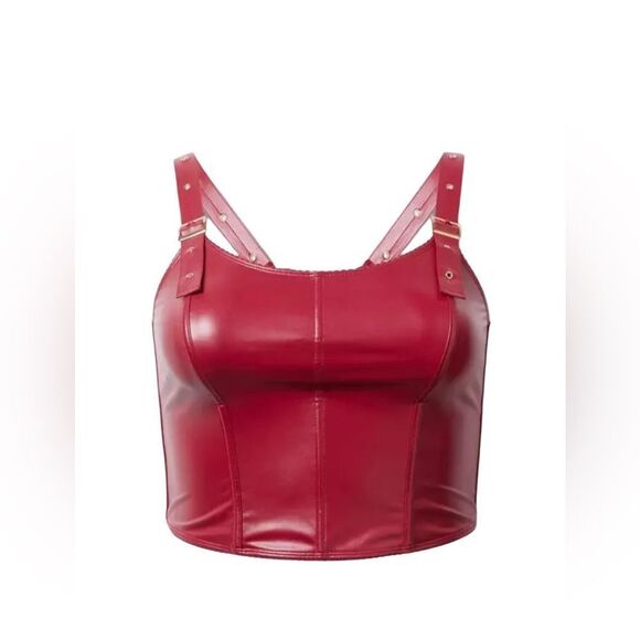Torrid Pleather Bustier – Size 1 (14-16) – Red - Picture 2 of 7